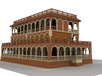 indian palace 3d model 3D model