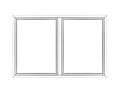 Wooden Window 04 3D model