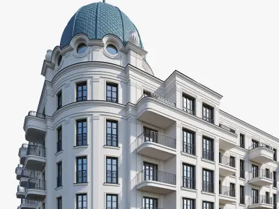 Classic residential building 19 3D model