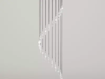 Chandelier SEARCHLIGHT Sculptured Ice 888-20 3D model