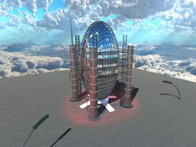 Sci-Fi Building 2 3D model