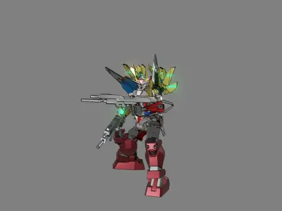 Attacker Gundam 13 A 3D model