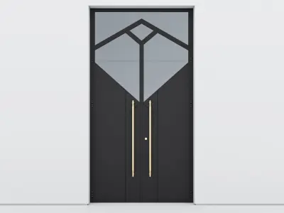 Aluminium door 345 3D model