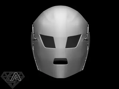SCI-FI Biomech DJ helmet 3D print model