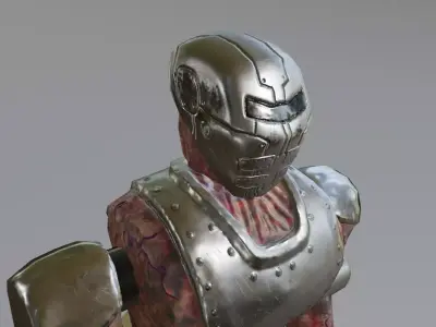 Cyborg Monster Robot Low-poly 3D model