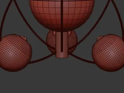 ORBITAL MID CENTURY CHANDELIER 3D model