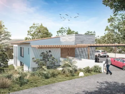 House Eli Exterior Scene low poly Low-poly 3D model