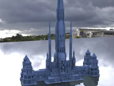 Scull Tower Necromancer variations  3D 3D model