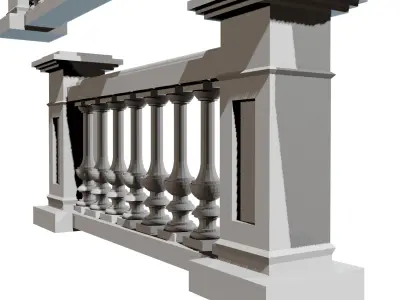 Concrete Balustrade 3D print model