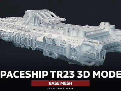 Pasific TR 23 Spaceship 3D Model 3D model