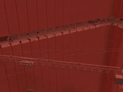 Crane Collapse Animation - 3D Model 3D model