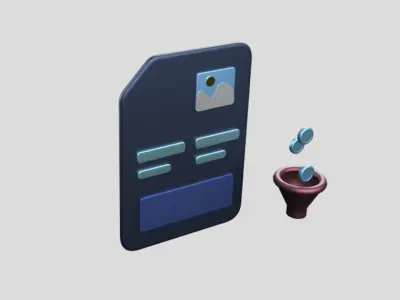 3D app web Icon Low-poly 3D model-17 Low-poly 3D model