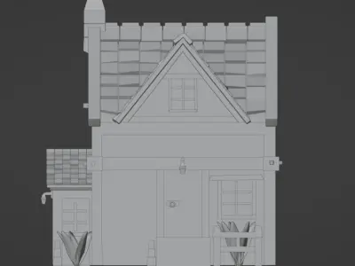 House Low-poly 3D model 18