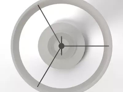 Sculptural Wood Sphere Table Lamp with Linen Shade - Naturalist Low-poly 3D model