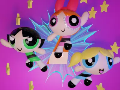 Powerpuff Girls model 3D model