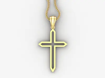 Cross Light Gold 4CP048 3DM STL 3D print model