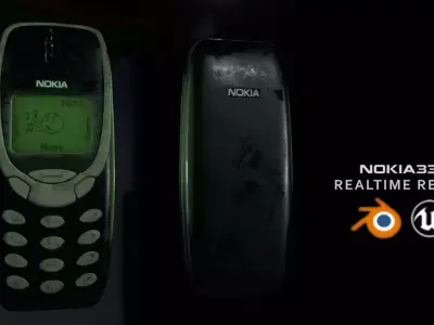 Nokia 3310 Low-poly 3D model