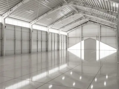 Warehouse White Office 2 3D model