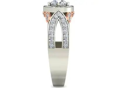 Women Ring  Render 3dm STL OBJ FBX Details 3D print model 102