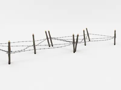 Barb Wire Obstacle 3D model