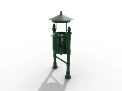 Old trash can for old streets 3d Free 3D model