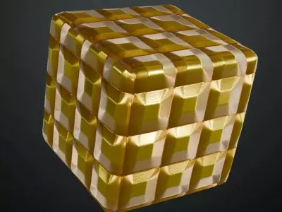 Golden Metal Corrugated PBR Seamless Texture purchase