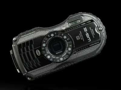 Pentax WG-3 rugged and proof digital camera Low-poly 3D model