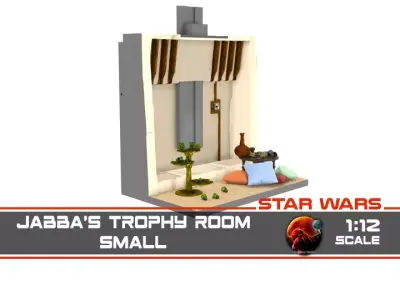 Jabbas Trophy Room Small 1-12 scale BlackSeries 3D print model