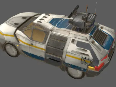 Next generation tanks armored vehicles radar vehicles Low-poly 3D model