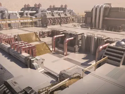 Scifi factory 3D model