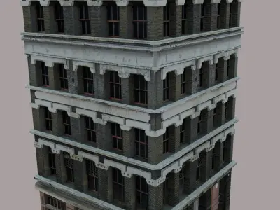 Residential Building Block  Free 3D model