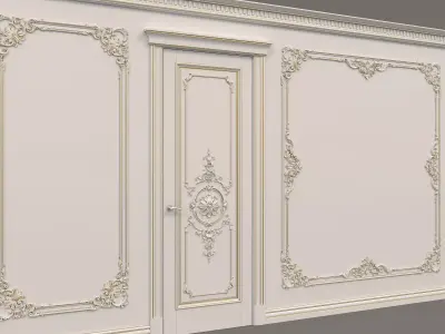 Wall Molding in Classic French style 18 3D model