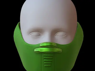 Gas mask helmet 3d model scifi Low-poly  Low-poly 3D model 159