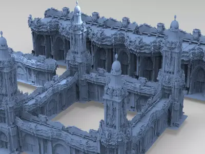 Baroque Palace Walls  3D model
