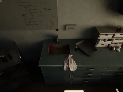 Clinic Interior Low-poly 3D model