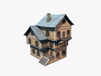 Cottage 05 Low-poly 3D model