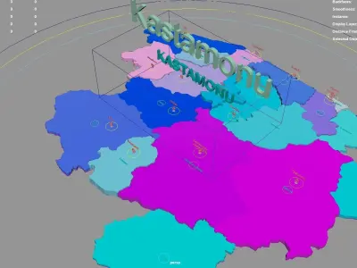 Kastamonu  Black Sea Region  Turkey map region geography 3D model