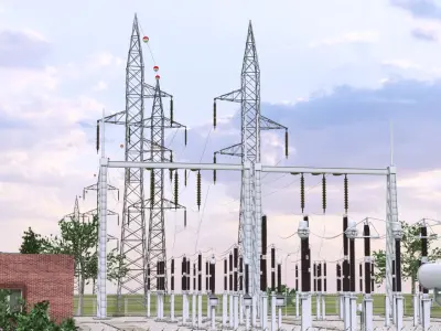  Realistic Electrical Substation 1 