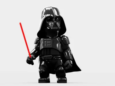 TOON VADER RIGGED 3D model