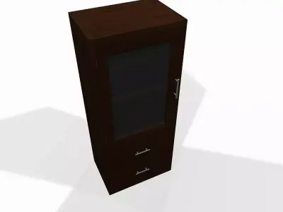 Simple wooden shelf 3D model