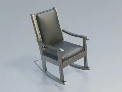 Furniture Outdoor storages Storage Rocking Chair Low-poly 3D model