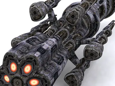 3DRT - Sci-Fi Norad Battleship - Bereth Low-poly 3D model