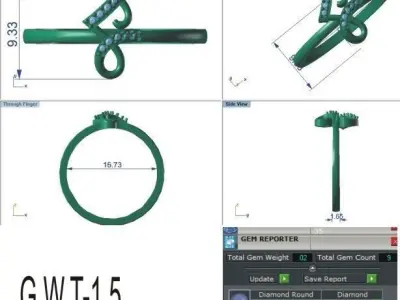 Light weight ring model  3D print model