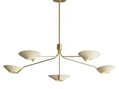 Herman 5 Light Chandelier 3D model