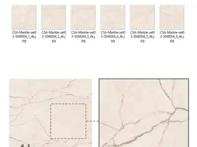 Marble Set 03 - Marble Carrara Beige - 4k Textures Texture