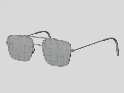 Rectangle glasses Free low-poly 3D model