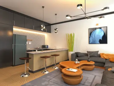 AR-VR Ready Modern House Low-poly 3D model
