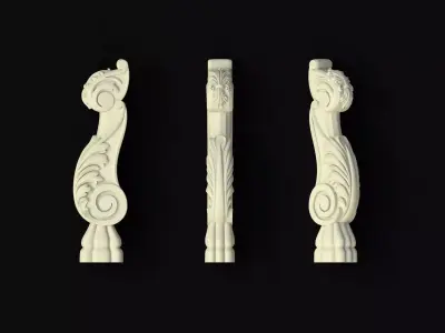 stair entry post 3D model