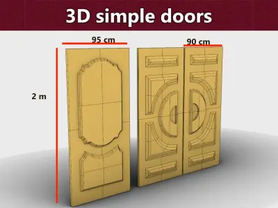 simple 3d doors Free 3D print model