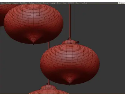 Circular 5 Minaret Low-poly 3D model
